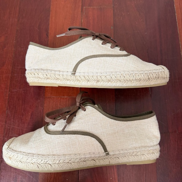 Jeffrey Campbell Canvas Espadrille Sneakers Ivory US 10.5 EU 42 - Picture 4 of 12